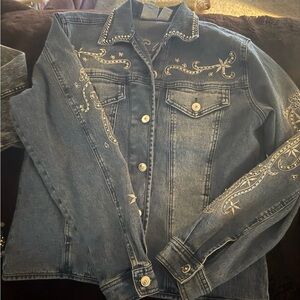 DG2 by Diane Gilman Blue Denim Jacket